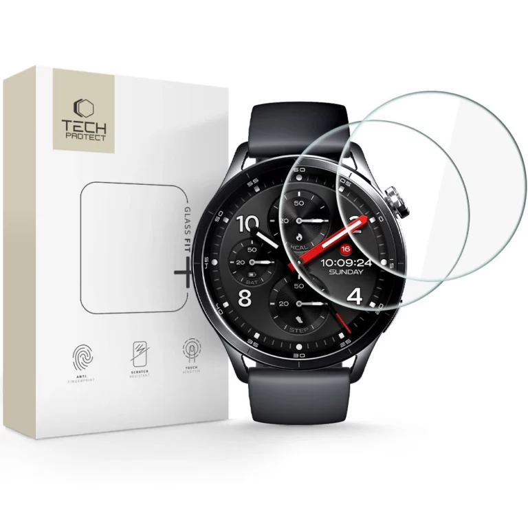 Szkło hartowane Tech-Protect Glass Fit+ 2-Pack na Xiaomi Watch S5 46 mm