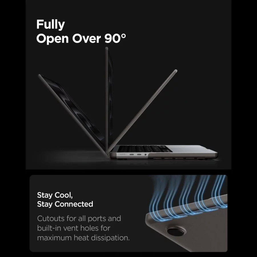 Etui Spigen AirSkin na MacBook Pro 16" 2021 / 2023 / 2024 / 2025 / 2026 - półprzezroczyste