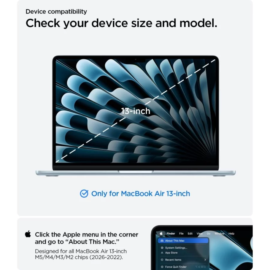 Etui Spigen Urban Fit na MacBook Air 13" 2023 / 2024 / 2025 2026 - szare