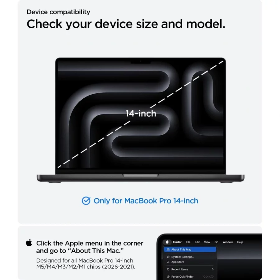 Etui Spigen Urban Fit na MacBook Pro 14" 2021 / 2023 / 2024 / 2025 / 2026 - szare