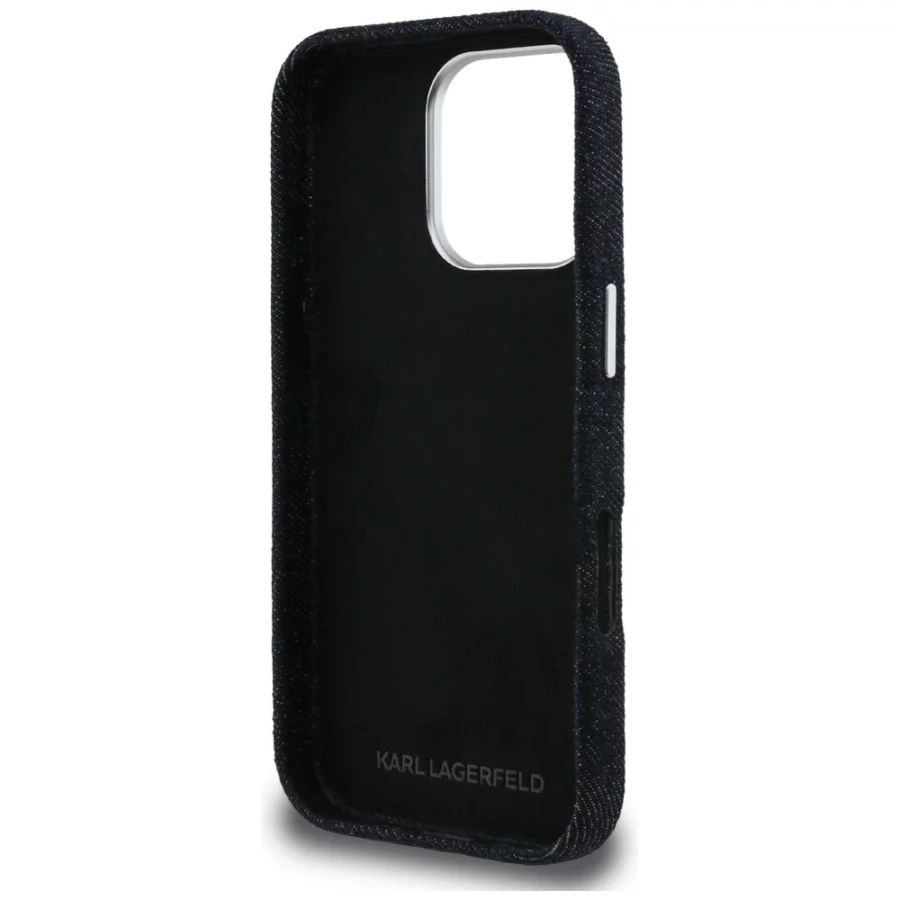 Etui Karl Lagerfeld FW Jeans Signature Logo na iPhone 16 Pro - czarne