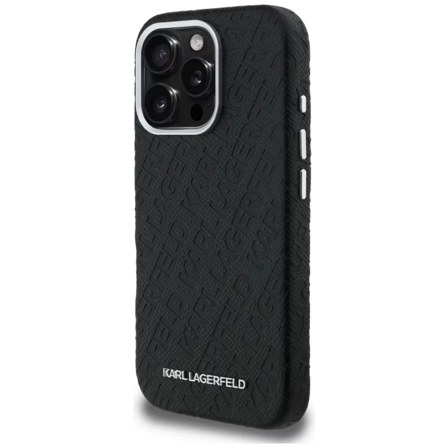Etui Karl Lagerfeld FW Stamped Karl MagSafe na iPhone 16 Pro Max - czarne