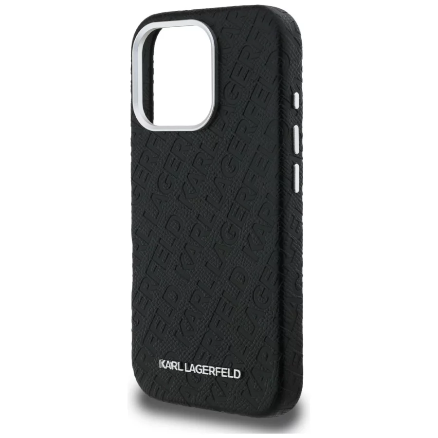 Etui Karl Lagerfeld FW Stamped Karl MagSafe na iPhone 16 Pro Max - czarne