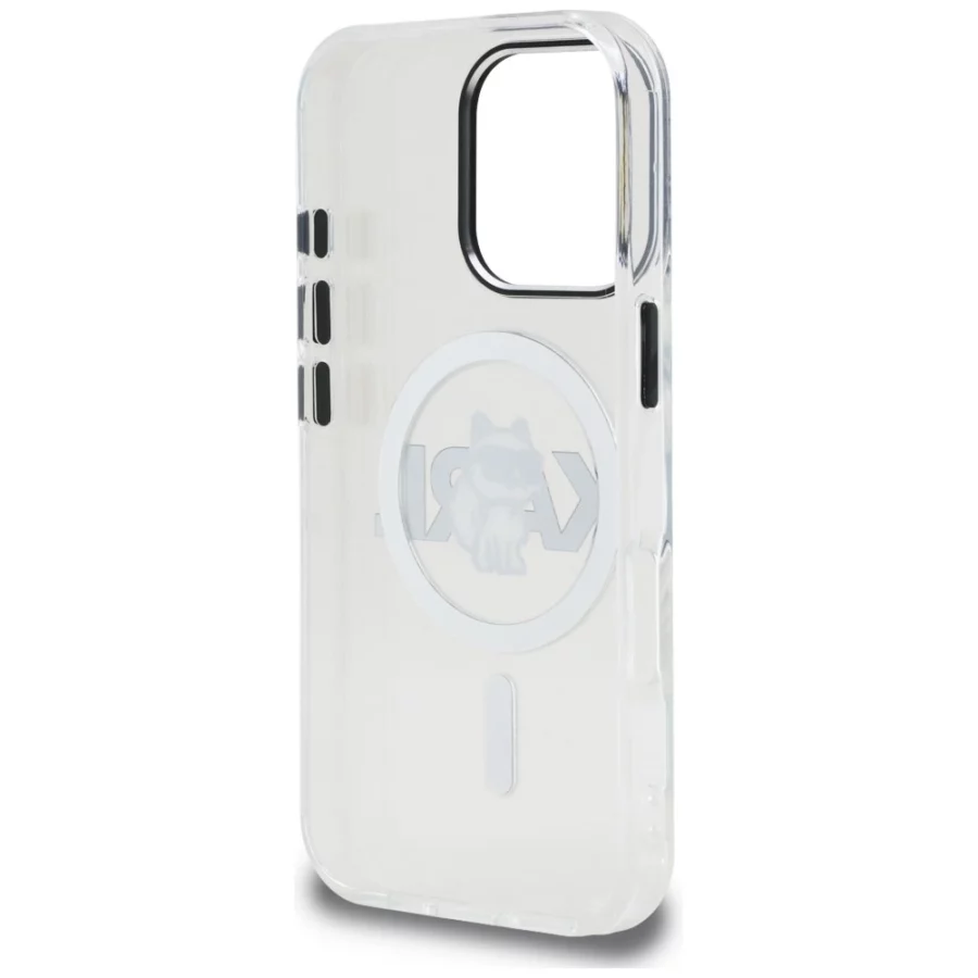 Etui Karl Lagerfeld IML Choupette Sketch Logo MagSafe na iPhone 16 Pro - przezroczyste