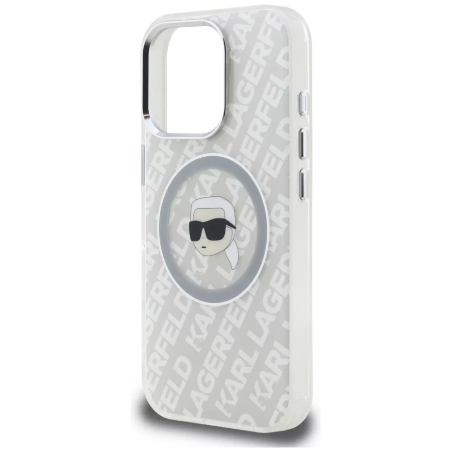 Etui Karl Lagerfeld IML Karl Head Logo MagSafe na iPhone 16 Pro Max - szare