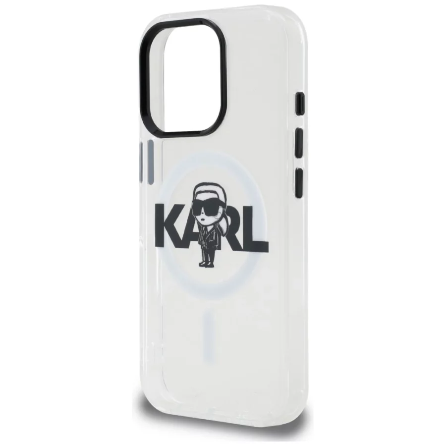 Etui Karl Lagerfeld IML Karl Sketch Logo MagSafe na iPhone 16 Pro Max - przezroczyste