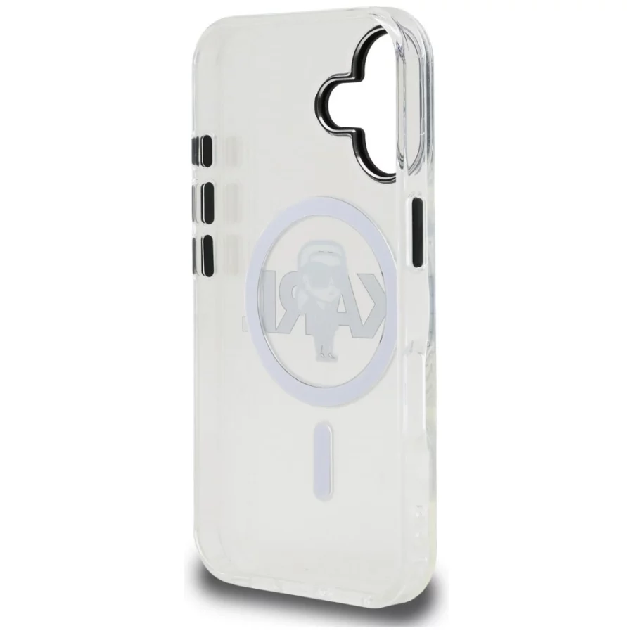 Etui Karl Lagerfeld IML Karl Sketch Logo MagSafe na iPhone 16 - przezroczyste