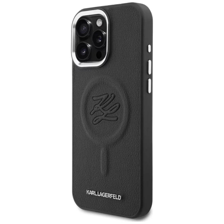 Etui Karl Lagerfeld Embossed Ring Initials MagSafe na Samsung Galaxy S26 - czarne