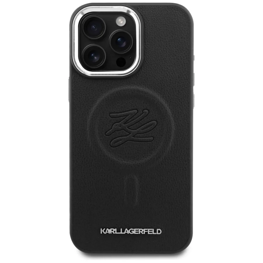 Etui Karl Lagerfeld Embossed Ring Initials MagSafe na Samsung Galaxy S26 - czarne