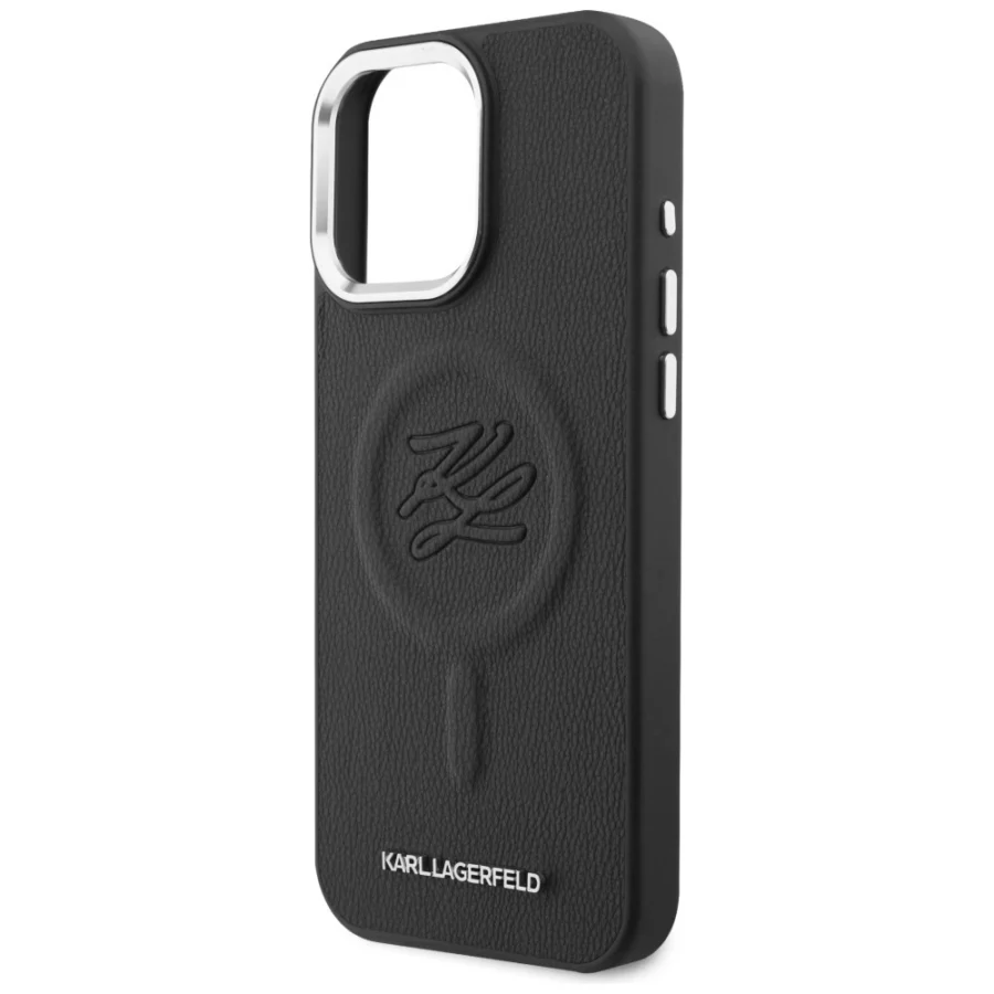 Etui Karl Lagerfeld Embossed Ring Initials MagSafe na Samsung Galaxy S26 - czarne