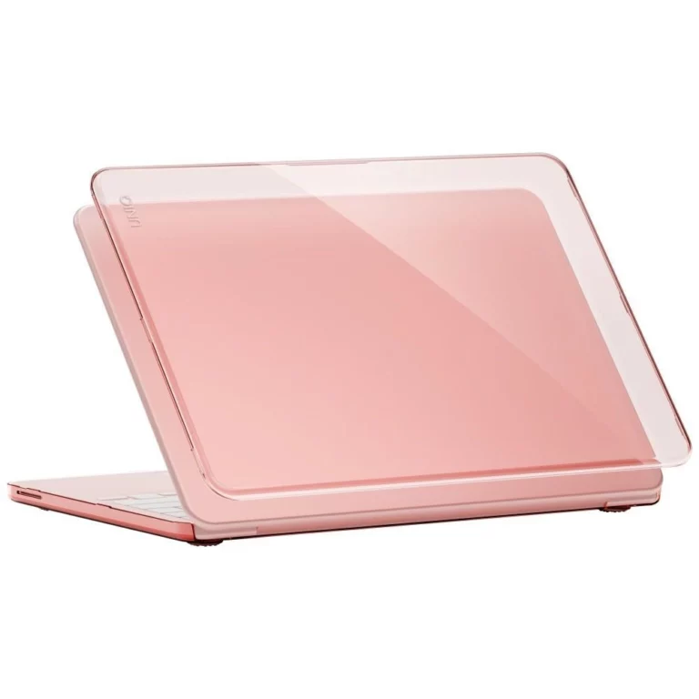 Etui UNIQ Vero na MacBook Neo - półprzezroczysto-różowe