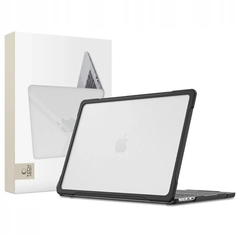 Etui Tech-Protect Velar na MacBook Air 13" 2023 / 2024 / 2025 / 2026 - przezroczysto-czarne