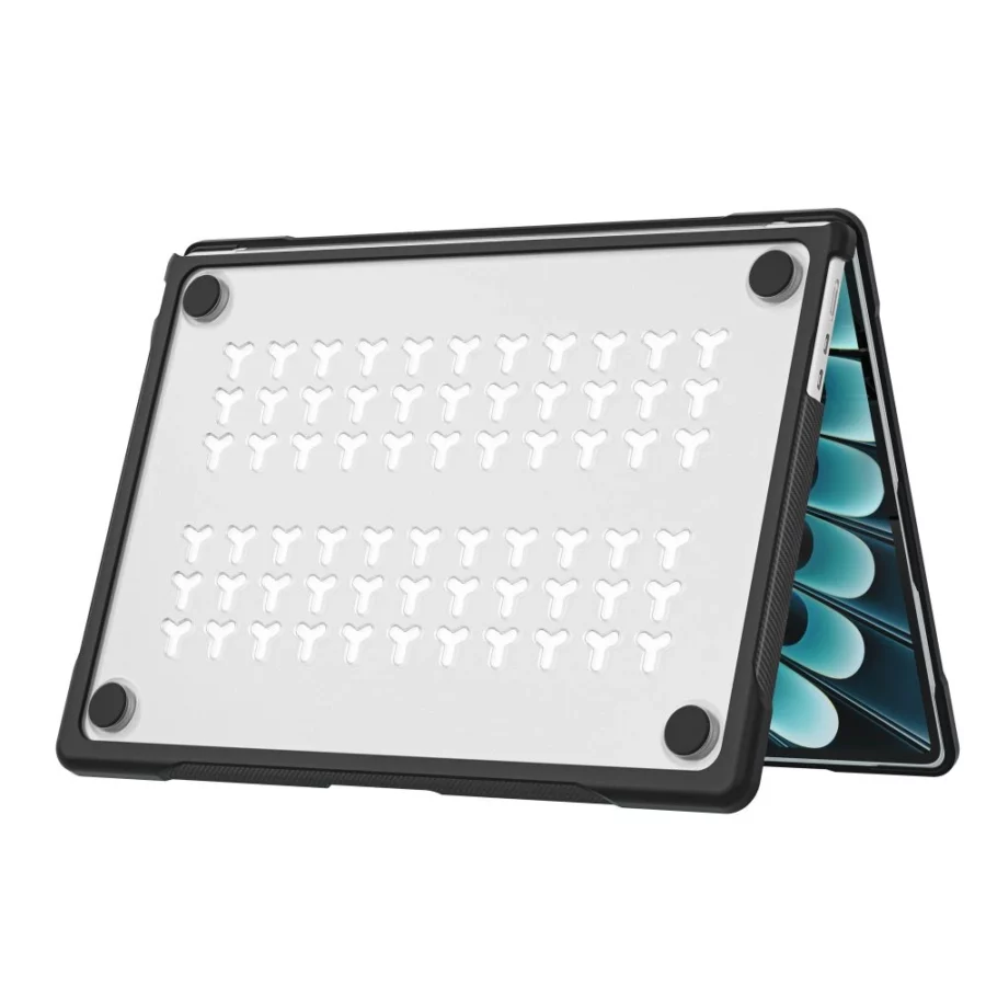 Etui Tech-Protect Velar na MacBook Air 13" 2023 / 2024 / 2025 / 2026 - przezroczysto-czarne