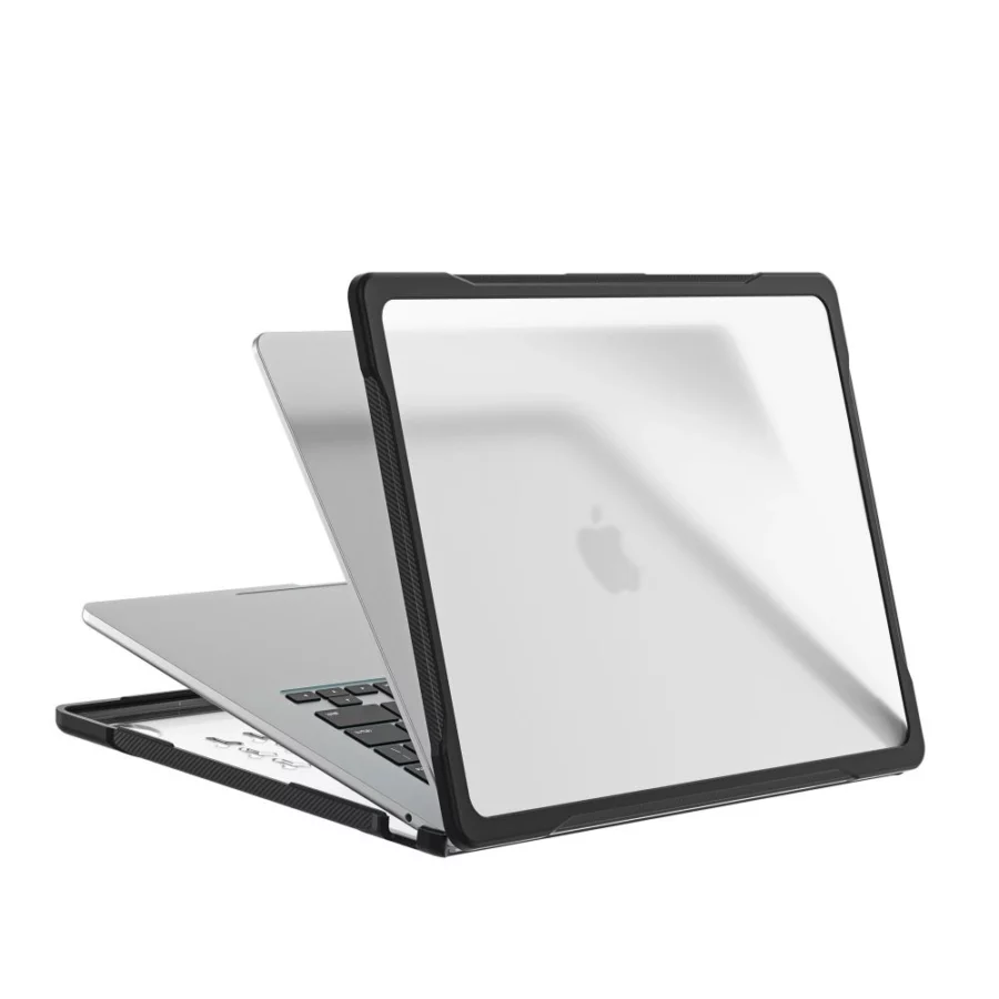 Etui Tech-Protect Velar na MacBook Air 13" 2023 / 2024 / 2025 / 2026 - przezroczysto-czarne