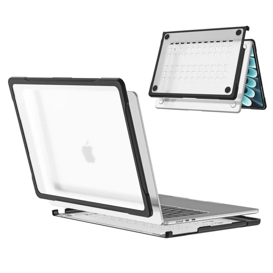 Etui Tech-Protect Velar na MacBook Air 15" 2023 / 2024 / 2025 / 2026 - przezroczysto-czarne