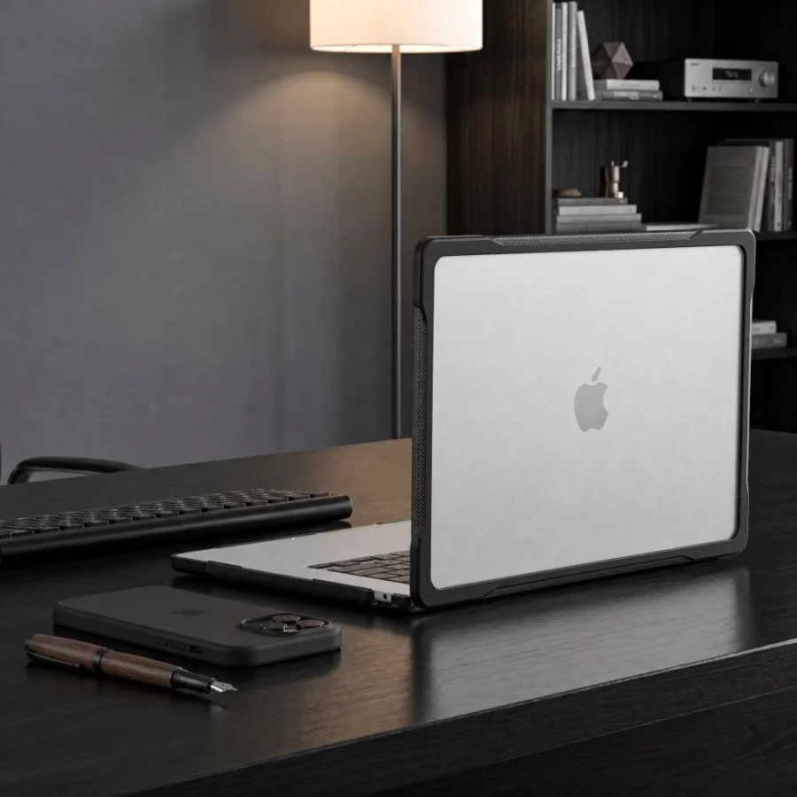 Etui Tech-Protect Velar na MacBook Air 15" 2023 / 2024 / 2025 / 2026 - przezroczysto-czarne