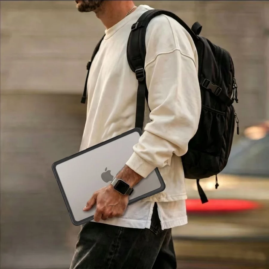 Etui Tech-Protect Velar na MacBook Air 15" 2023 / 2024 / 2025 / 2026 - przezroczysto-czarne