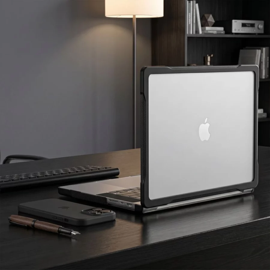 Etui Tech-Protect Velar na MacBook Pro 14" 2021 / 2023 / 2025 / 2026 - przezroczysto-czarne