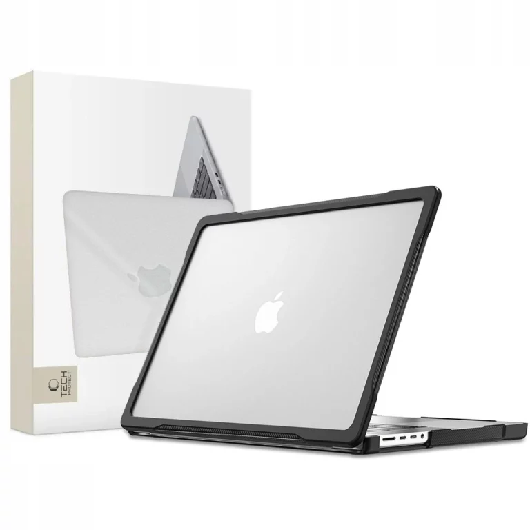 Etui Tech-Protect Velar na MacBook Pro 16" 2021 / 2023 / 2025 / 2026 - przezroczysto-czarne