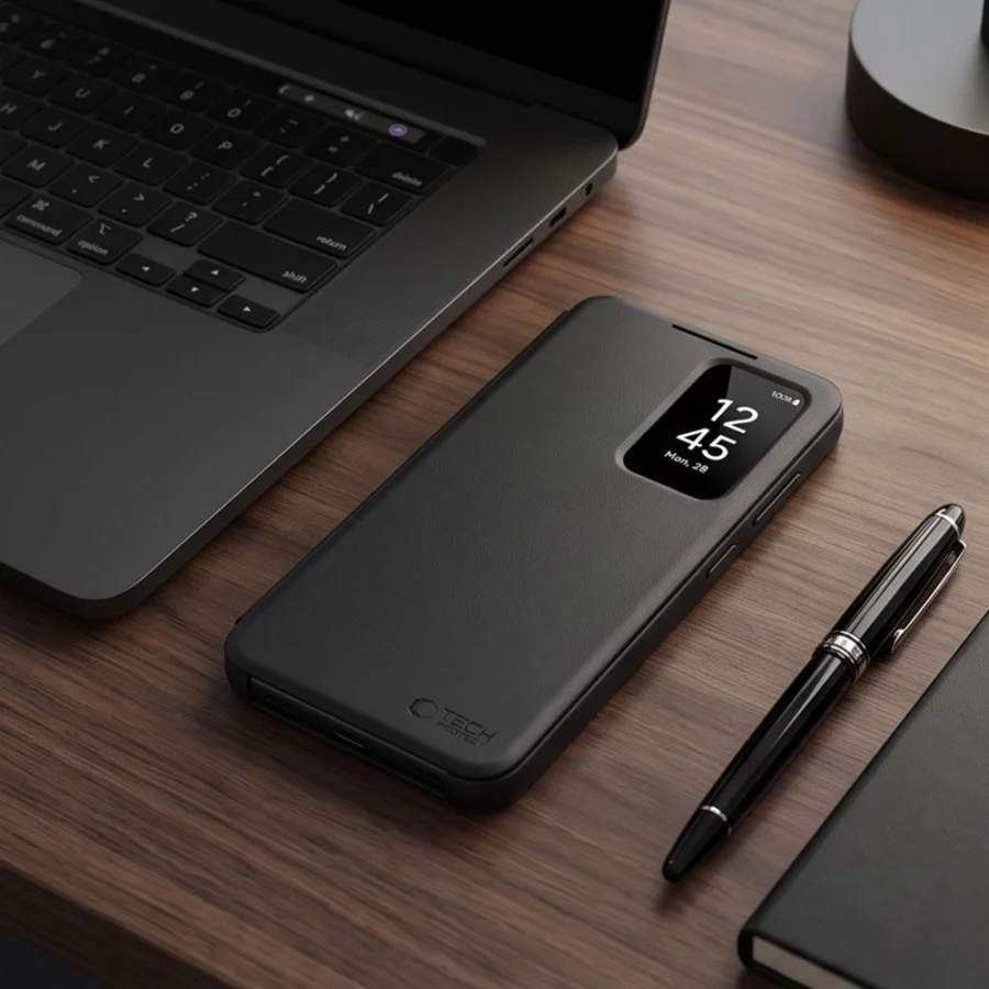 Etui Tech-Protect Smart Wallet na Samsung Galaxy A27 5G - czarne matowe