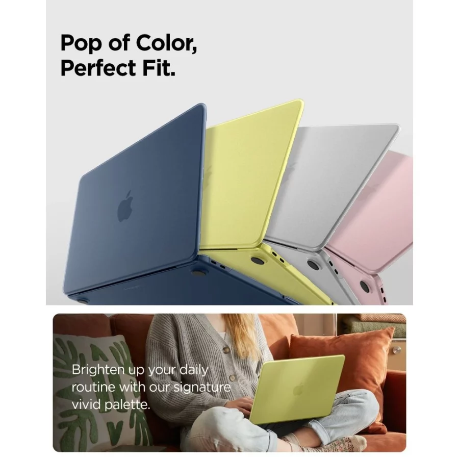 Etui Spigen AirSkin na MacBook Neo 13" 2026 - żółte matowe
