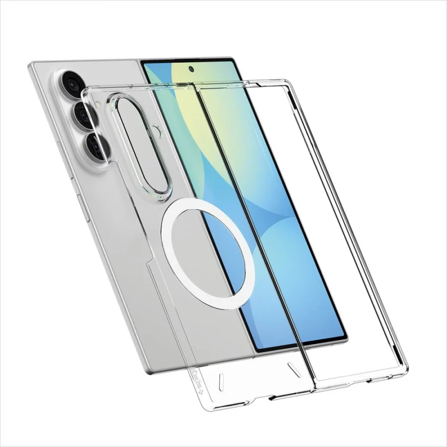Etui Spigen AirSkin MagFit na Samsung Galaxy Z Fold 8 Ultra - przezroczysto-białe
