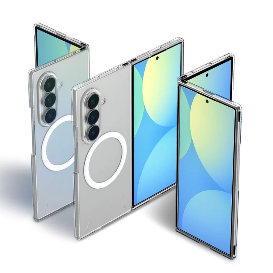 Etui Spigen AirSkin MagFit na Samsung Galaxy Z Fold 8 Ultra - przezroczysto-białe