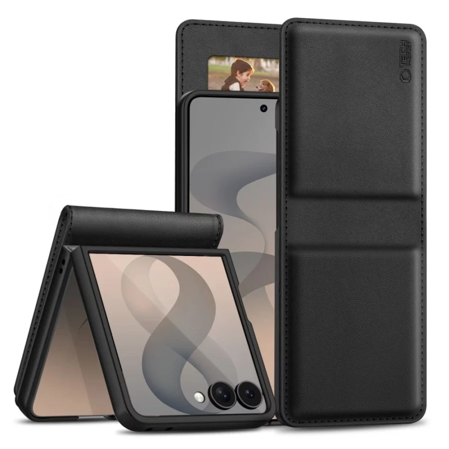 Etui Tech-Protect Wallet na Samsung Galaxy Z Flip 8 - czarne