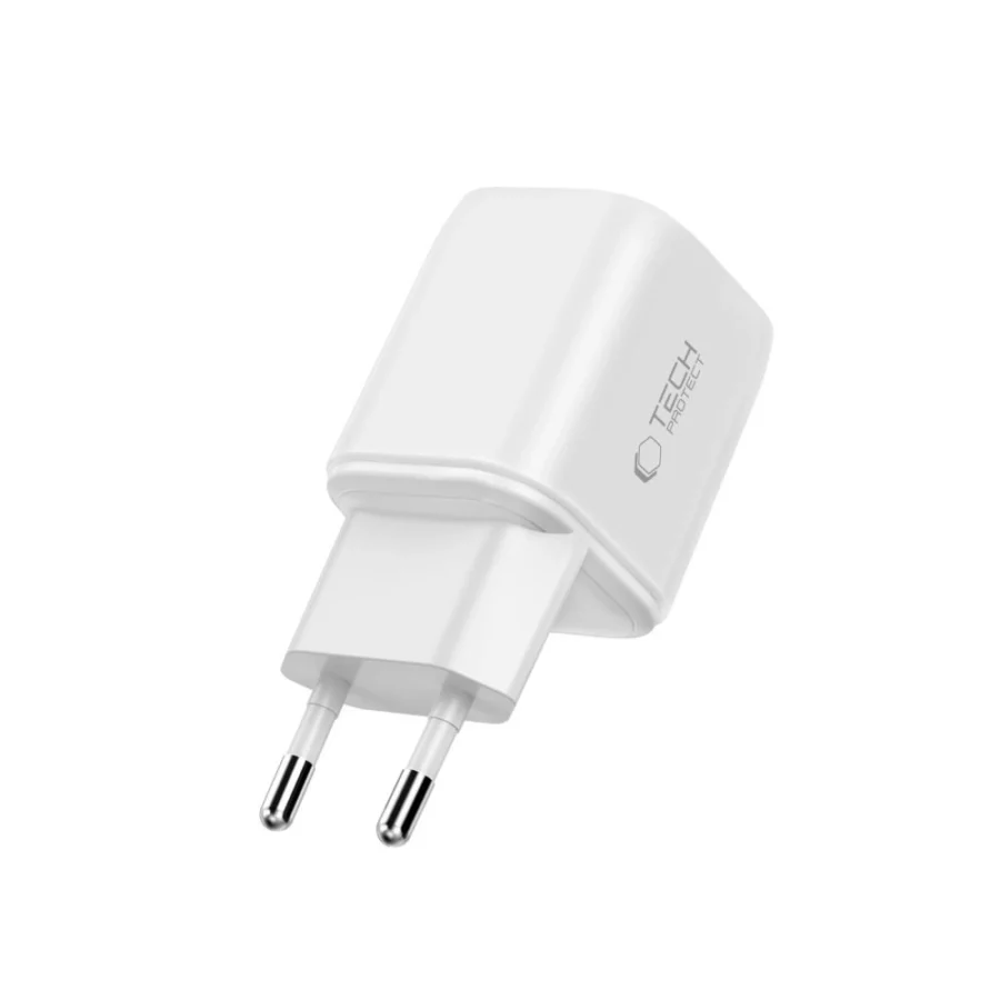 Ładowarka sieciowa Tech-Protect NCA100W-GaN 3-Porty PD 3.2 100W / QC3.0 - biała
