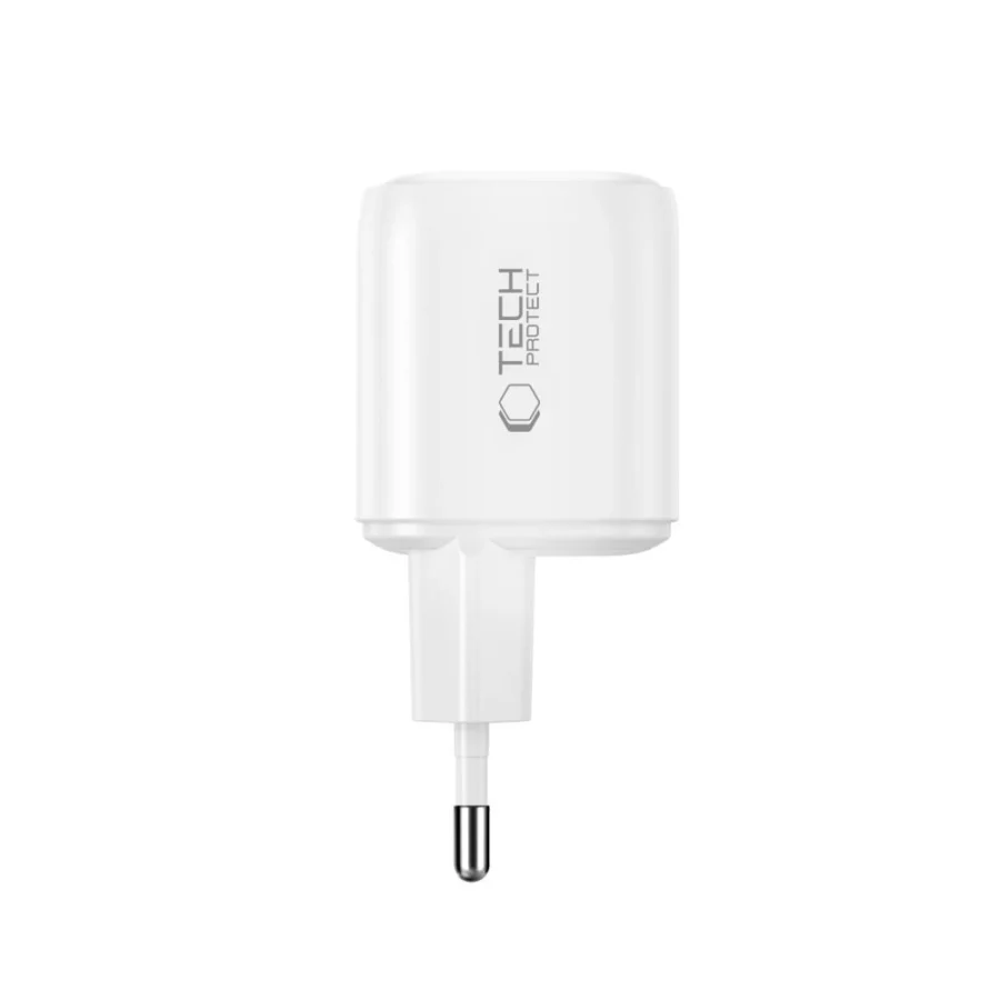 Ładowarka sieciowa Tech-Protect NCA100W-GaN 3-Porty PD 3.2 100W / QC3.0 - biała