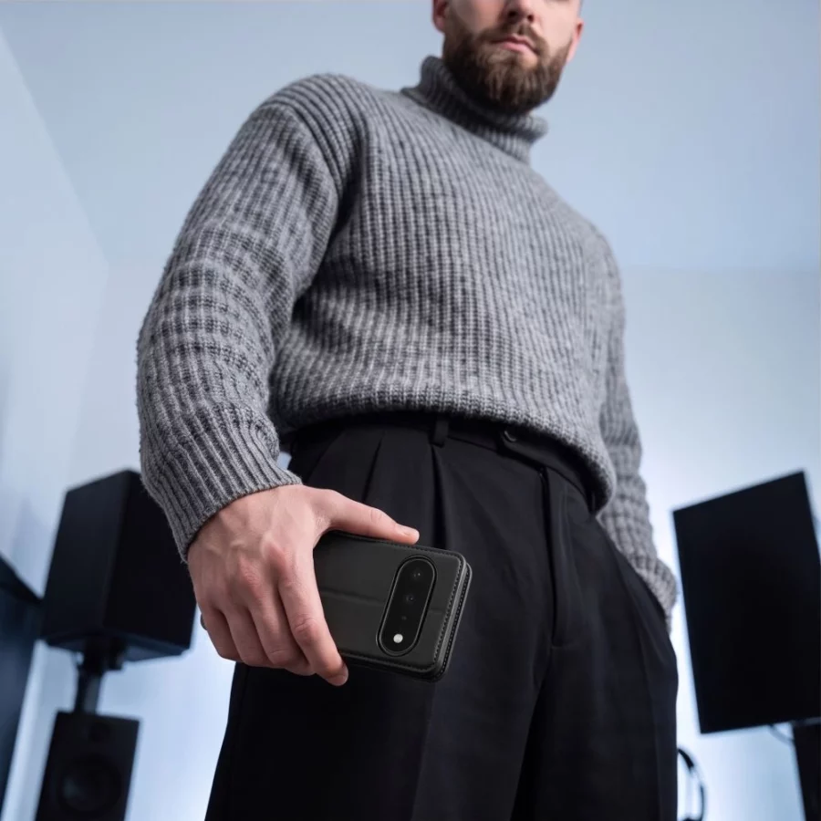 Etui Tech-Protect Wallet na Google Pixel Pro XL - czarne matowe