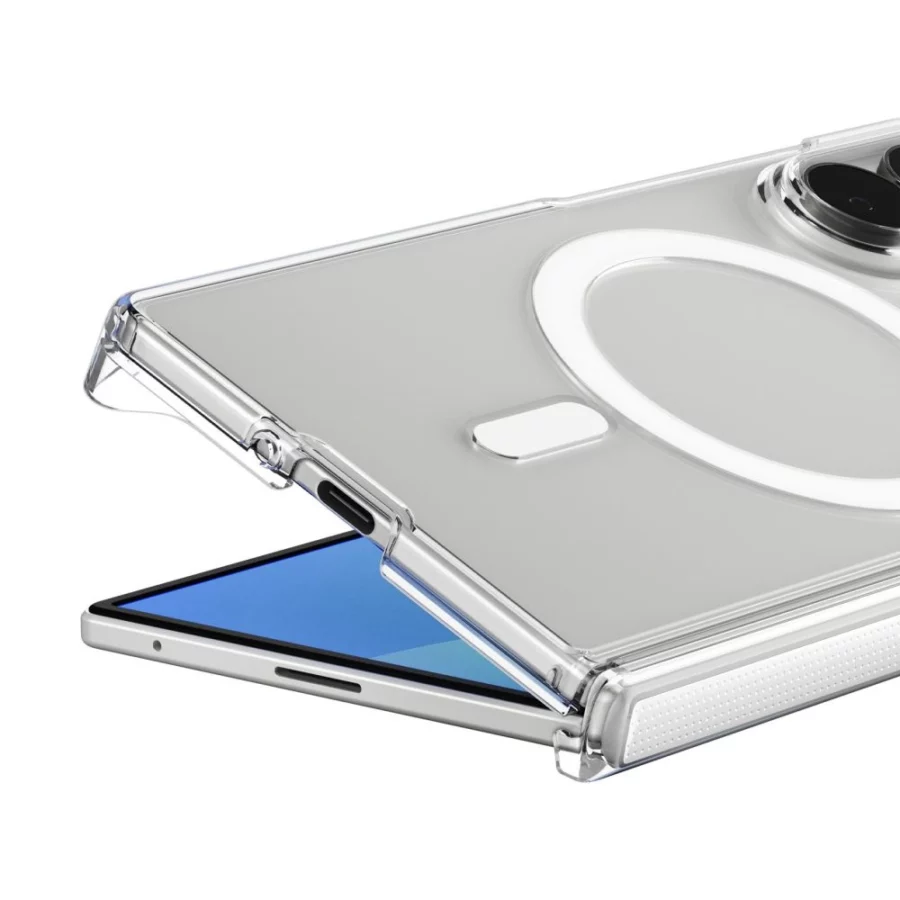 Etui Spigen AirSkin Zero MagFit MagSafe na Samsung Galaxy Z Fold 8 Ultra - przezroczysto-białe