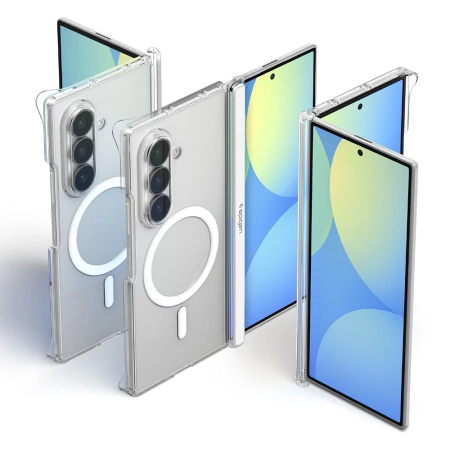 Etui Spigen AirSkin Zero MagFit MagSafe na Samsung Galaxy Z Fold 8 Ultra - przezroczysto-białe