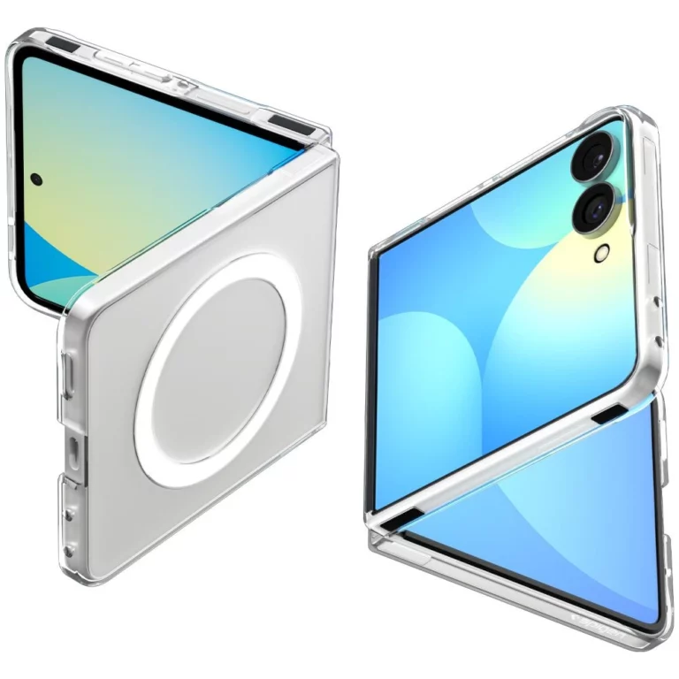 Etui Spigen AirSkin MagFit na Samsung Galaxy Z Flip 8 - przezroczysto-białe