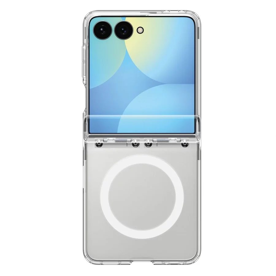 Etui Spigen Ultra Hybrid Pro MagSafe na Samsung Galaxy Z Flip 8 - przezroczysto-białe