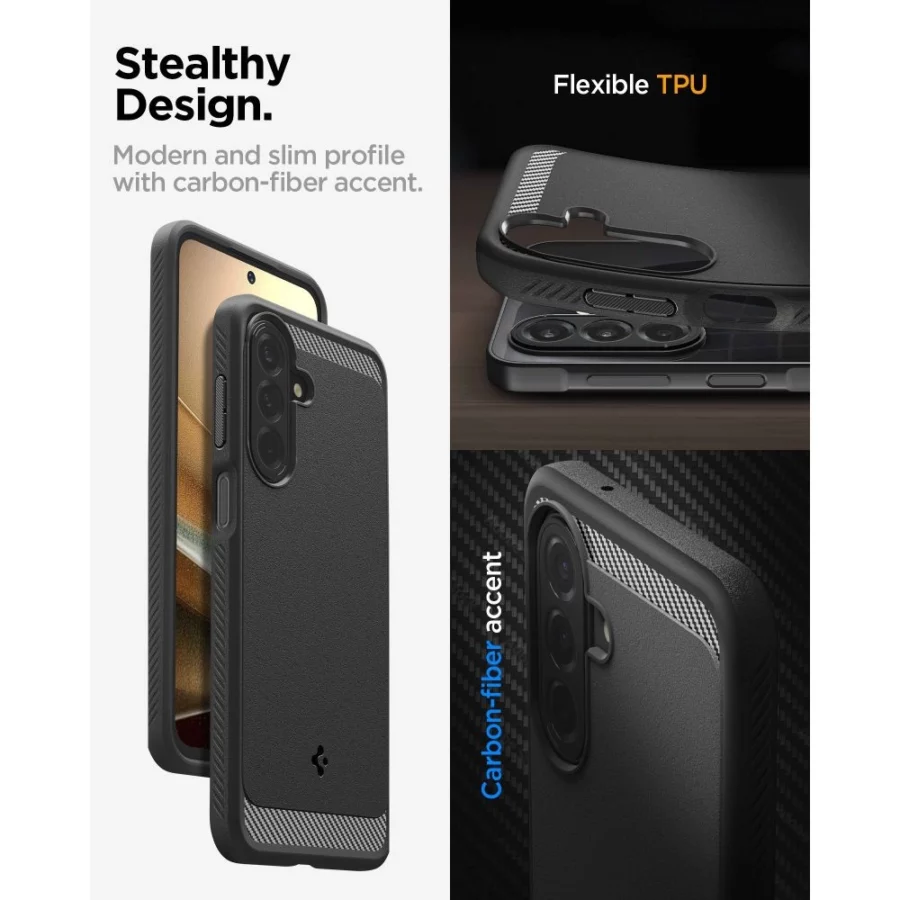 Etui Spigen Rugged Armor na Samsung Galaxy A27 5G - czarne matowe
