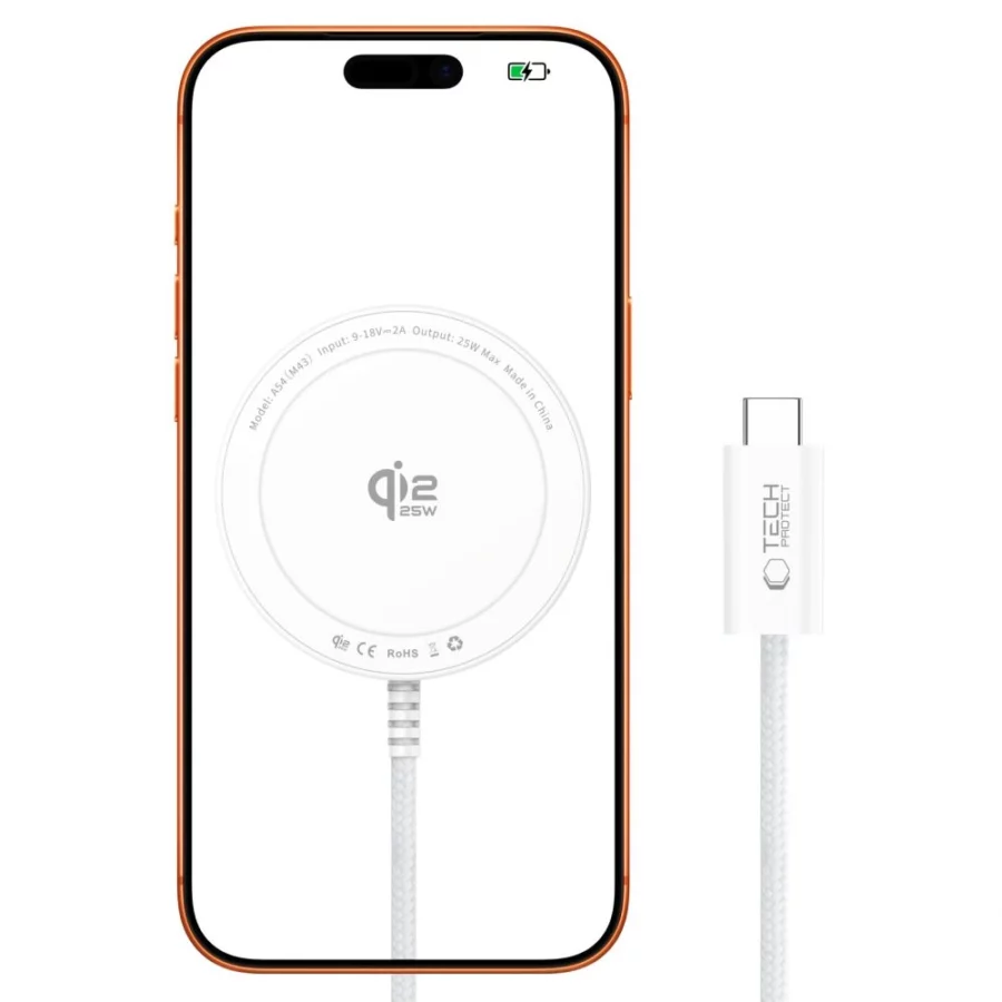 Ładowarka bezprzewodowa Tech-Protect A54 MagSafe 25W QI2.2 - biała