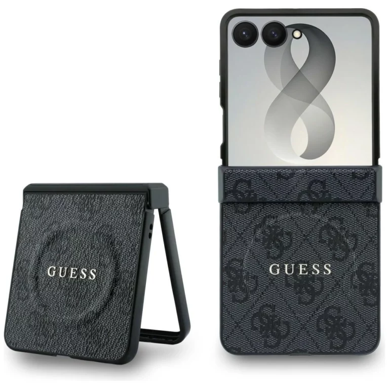 Etui Guess 4G Classic MagSafe na Samsung Galaxy Z Flip 8 - czarne