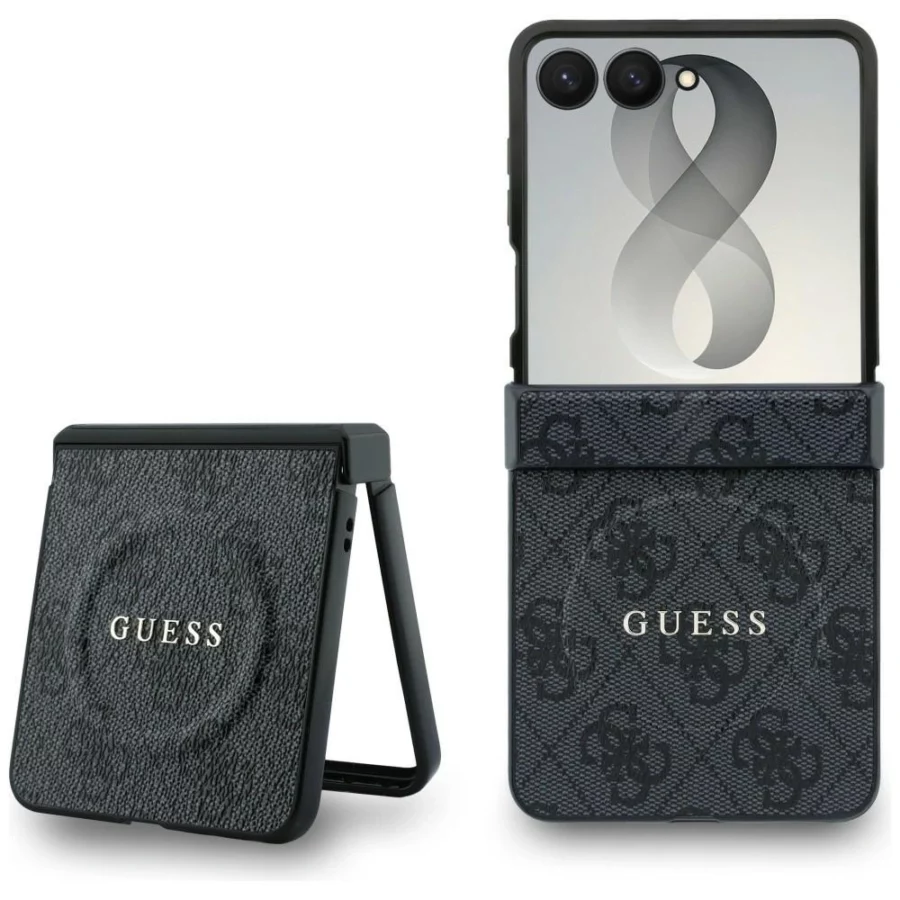Etui Guess 4G Classic MagSafe na Samsung Galaxy Z Flip 8 - czarne