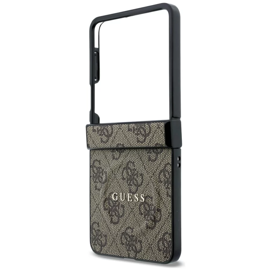 Etui Guess 4G Classic MagSafe na Samsung Galaxy Z Flip 8 - brązowe