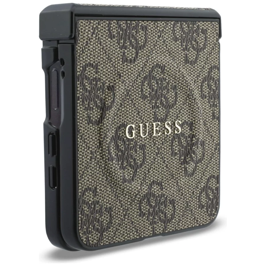 Etui Guess 4G Classic MagSafe na Samsung Galaxy Z Flip 8 - brązowe