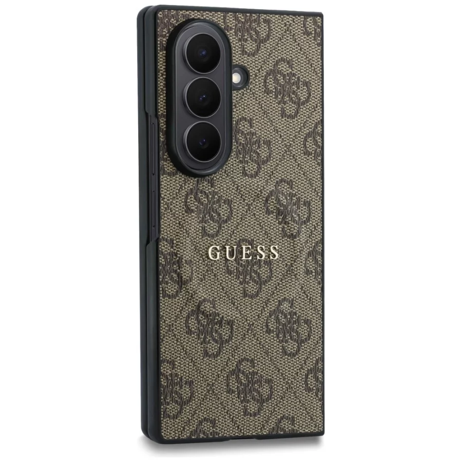 Etui Guess 4G Classic MagSafe na Samsung Galaxy Z Fold 8 Ultra - brązowe