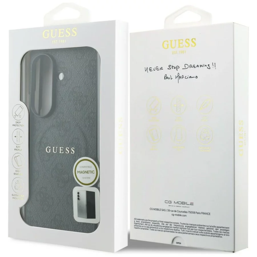 Etui Guess 4G Classic MagSafe na Samsung Galaxy Z Fold 8 Ultra - czarne