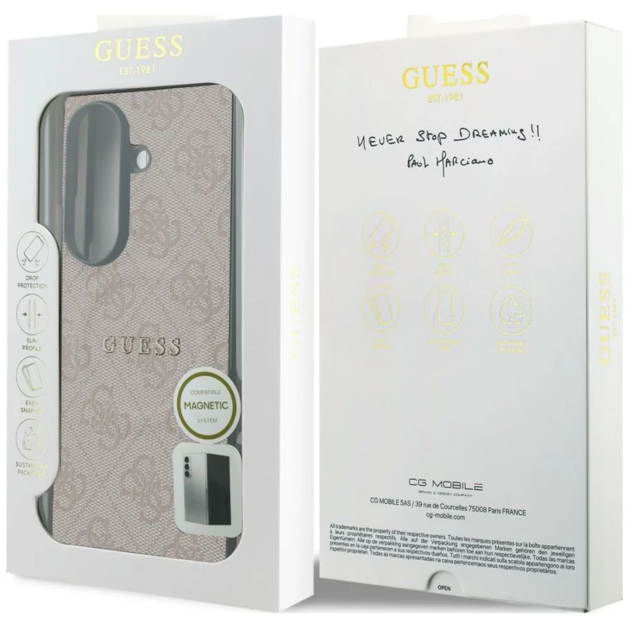 Etui Guess 4G Classic MagSafe na Samsung Galaxy Z Fold 8 Ultra - różowe