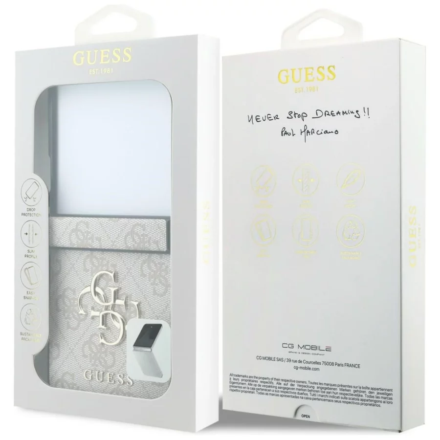 Etui Guess Big 4G Logo na Samsung Galaxy Z Flip 8 - różowe