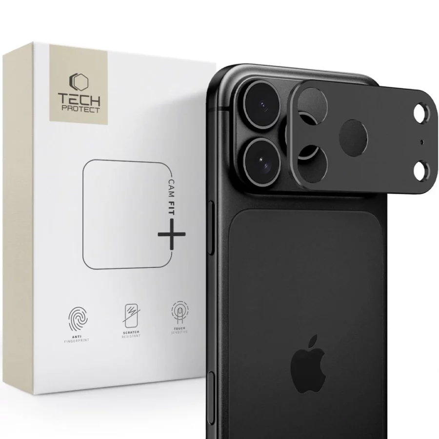 Osłona aparatu Tech-Protect Camalloy Fit+ na iPhone 18 Pro - czarna
