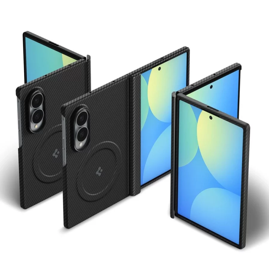 Etui Spigen AirSkin Aramid MagFit MagSafe na Samsung Galaxy Z Fold 8 - czarne