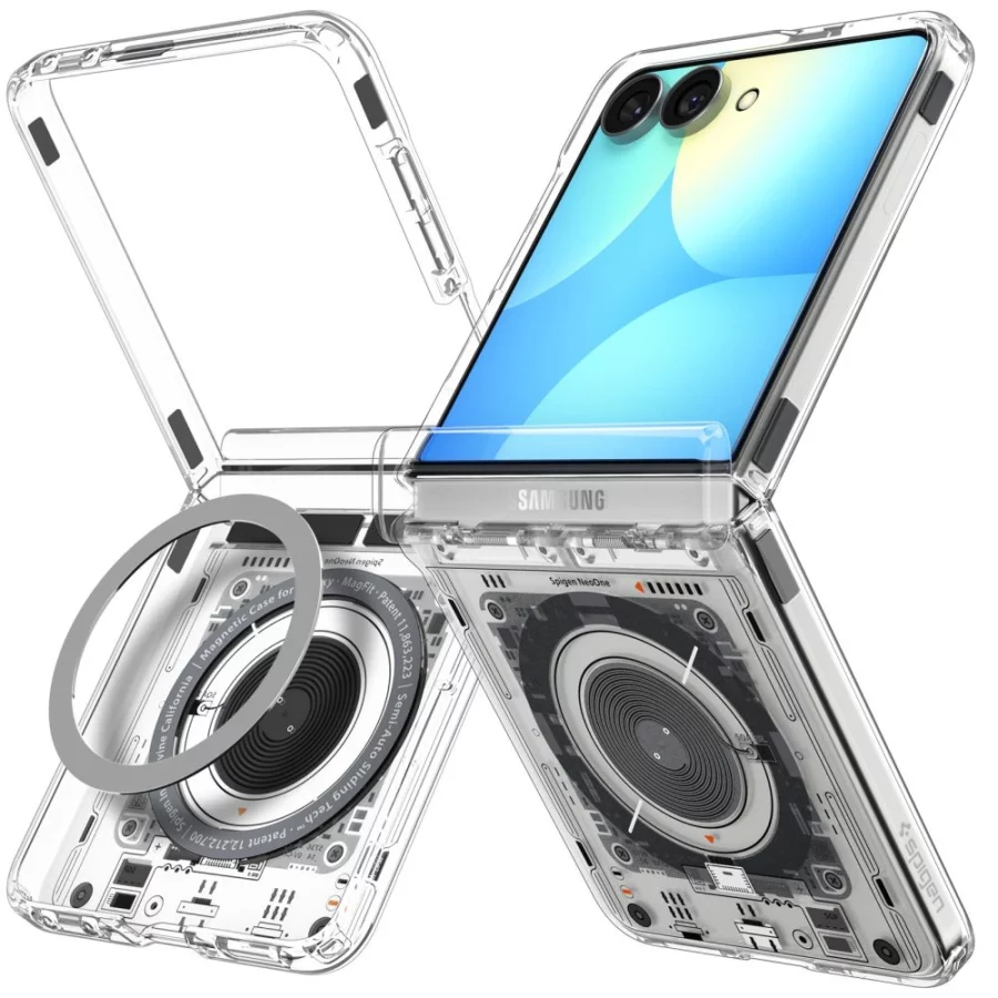 Etui Spigen Ultra Hybrid Pro MagSafe na Samsung Galaxy Z Flip 8 Neo One - szaro-czarne