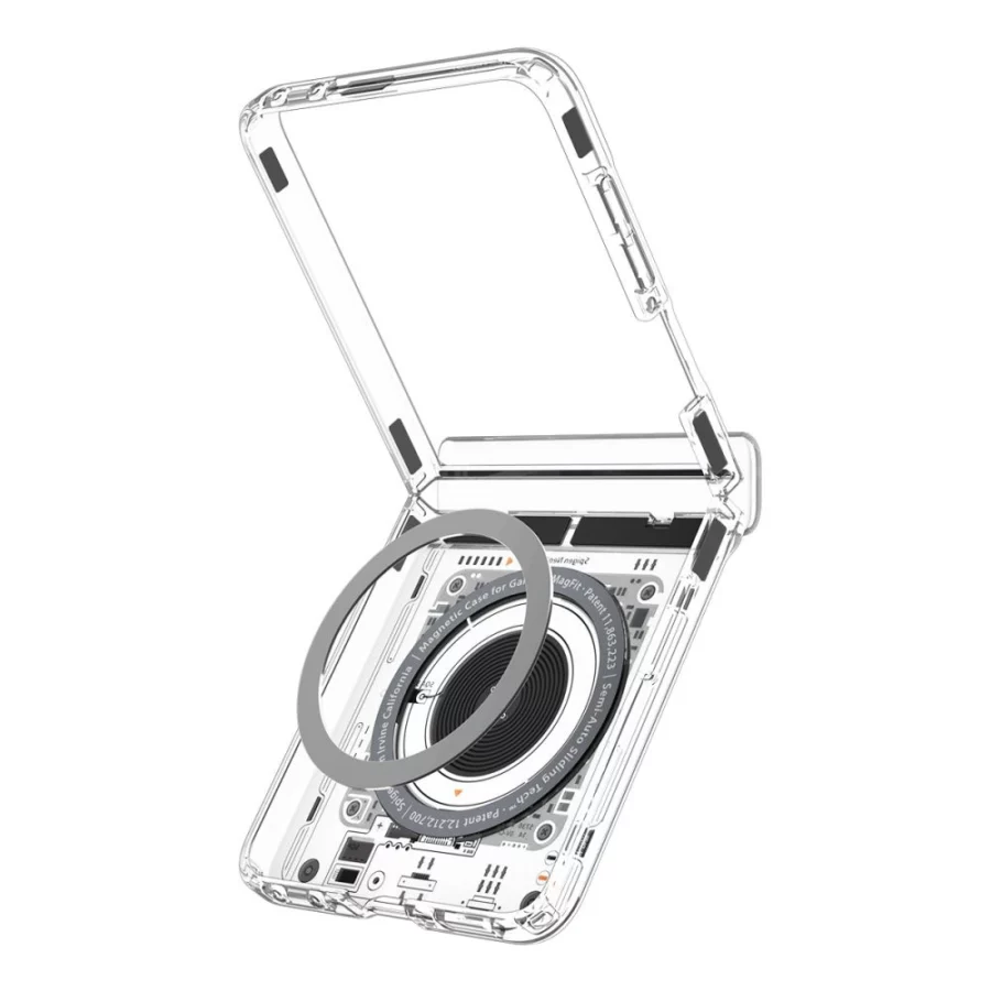 Etui Spigen Ultra Hybrid Pro MagSafe na Samsung Galaxy Z Flip 8 Neo One - szaro-czarne