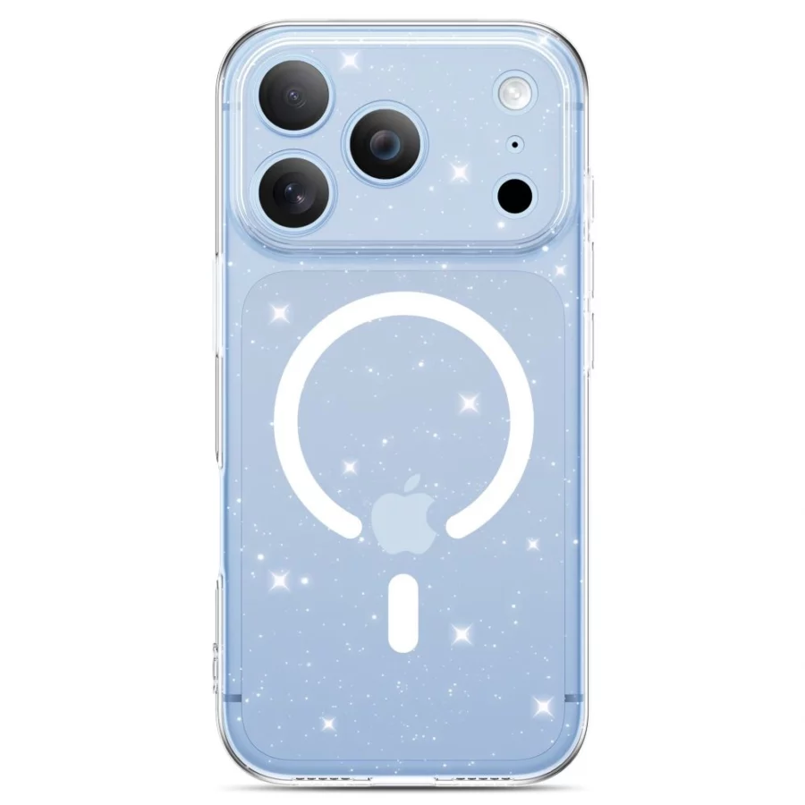 Etui Tech-Protect FlexAir MagSafe iPhone 17 Pro / 18 Pro - przezroczysto-brokatowe